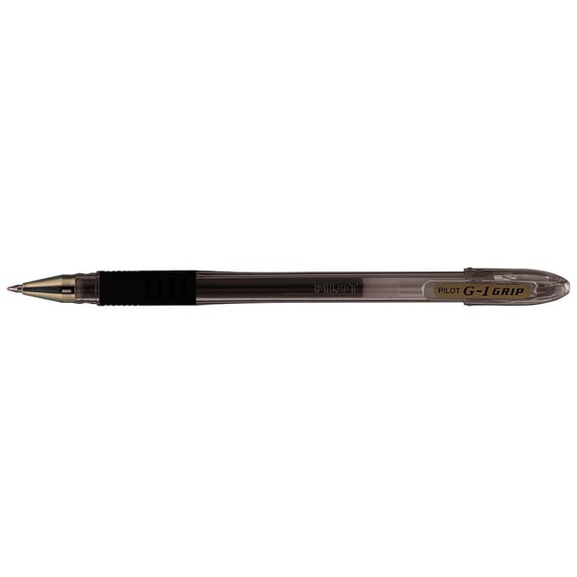 Pilot G-107 Grip Gel Rollerball Pen Fine 0.7mm Tip 0.39mm Line Black Ref BLGPG10701 [Pack 12]