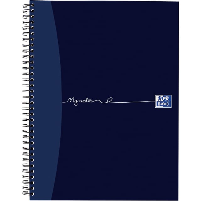 Oxford MyNotes Notebook Wirebound 90gsm Ruled Margin Perf Punched 4 Holes 200pp A4 Ref 100082373 [Pack 3]