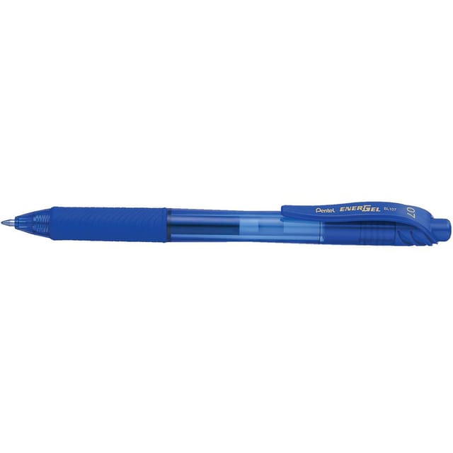 Pentel EnerGel X Rollerball Retractable 0.7mm Tip 0.35mm Line Blue Ref BL107-C [Pack 12]