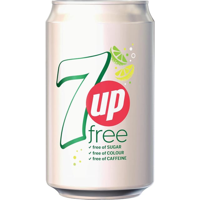 7UP Free Lemon and Lime Soft Drink Can 330ml Ref 203389 [Pack 24]