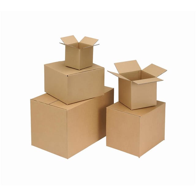 Packing Carton Single Wall Strong Flat Packed 203x203x203mm Brown [Pack 25]