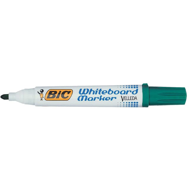 Bic Velleda Marker Whiteboard Dry-wipe 1701 Large Bullet Tip 1.5mm Line Green Ref 904940 [Pack 12]