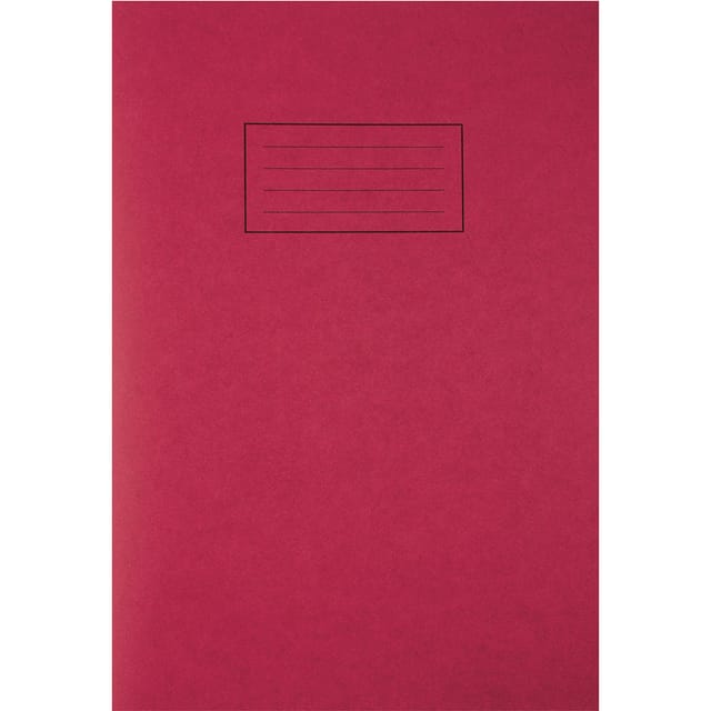 Silvine Exercise Book Ruled and Margin 80 Pages 75gsm A4 Red Ref EX107 [Pack 10]