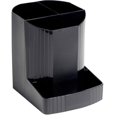 Exacompta Forever Pen Pot Recycled Plastic W90xD123xH111mm Black Ref 675014D