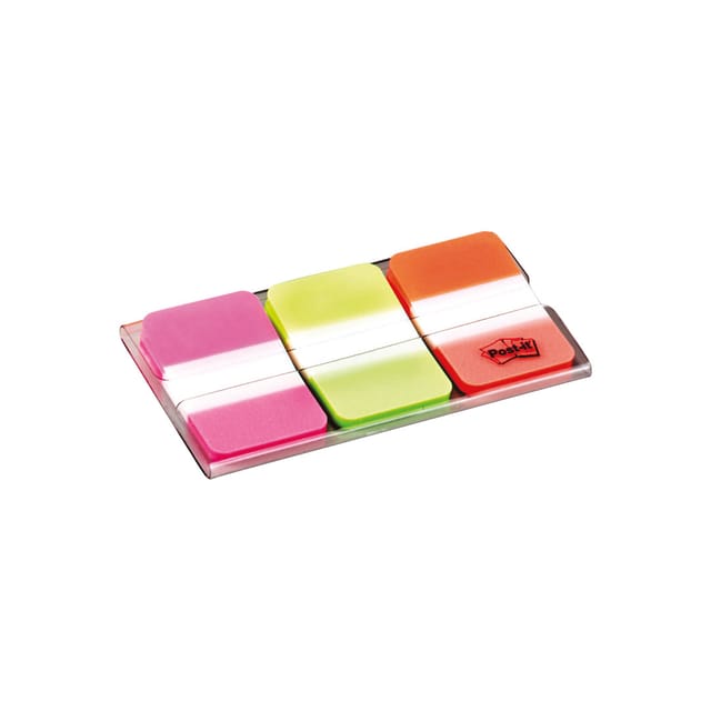 Post-it Index Strong 25mm Assorted Pink Green and Orange Ref 686-PGO [Pack 66]