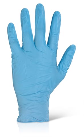 Beeswift Blue Nitrile Powder Free Disposable Gloves - Medium