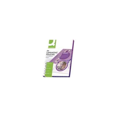 Q-Connect Matt A4 Laminating Pouch 250 microns Pack of 100