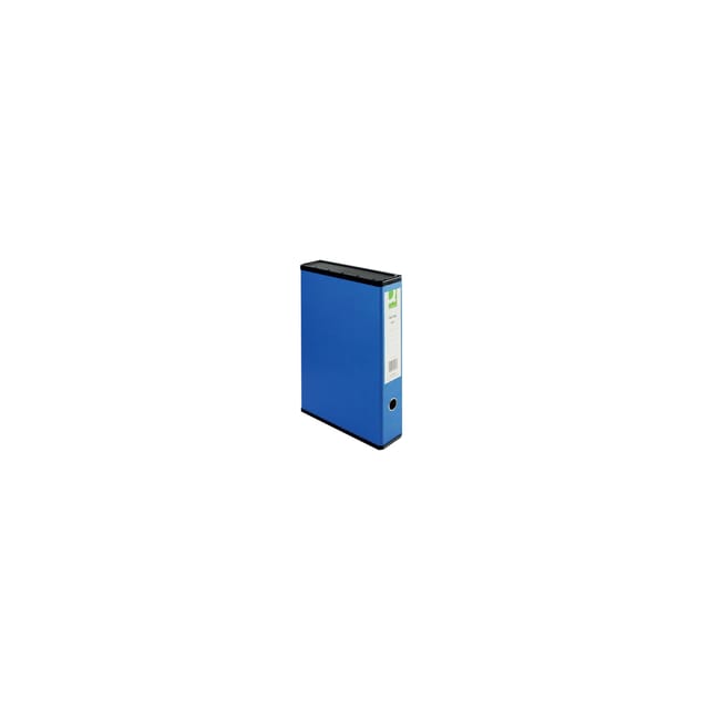 Box File Foolscap 75mm Spine Blue 5 Pack Q-Connect