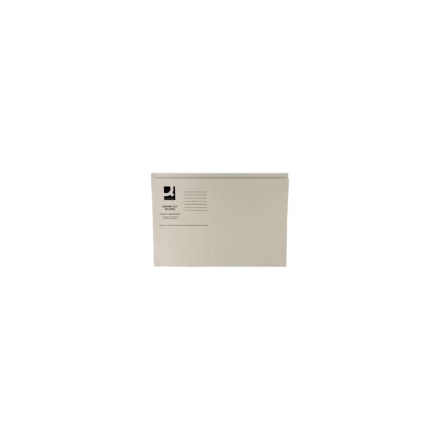 Q-Connect Buff Square Cut Folder Medium Weight 250gsm Foolscap Pack of 100