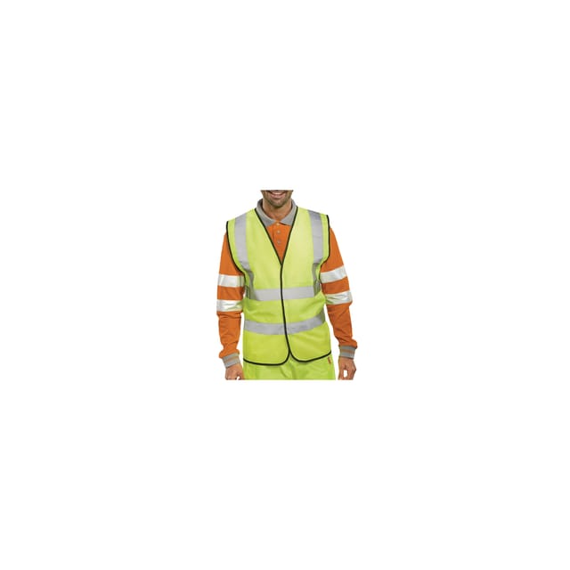 Proforce High Visibility Vest 2-Band Waistcoat Yellow Medium HV08YL400