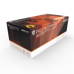 PRO.TECT Orange HD – Heavy Duty Orange Nitrile Gloves - Cases of 10 Boxes, 100 Gloves per Box
