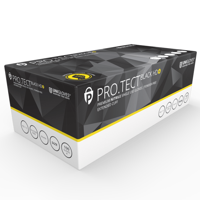 Unigloves PRO.TECT Black HD+ - Per case