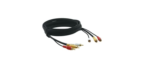 Kramer 3 RCA Composite Video & Stereo Audio Cable