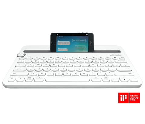 LOGITECH  Bluetooth Multi-Device Keyboard K480  White