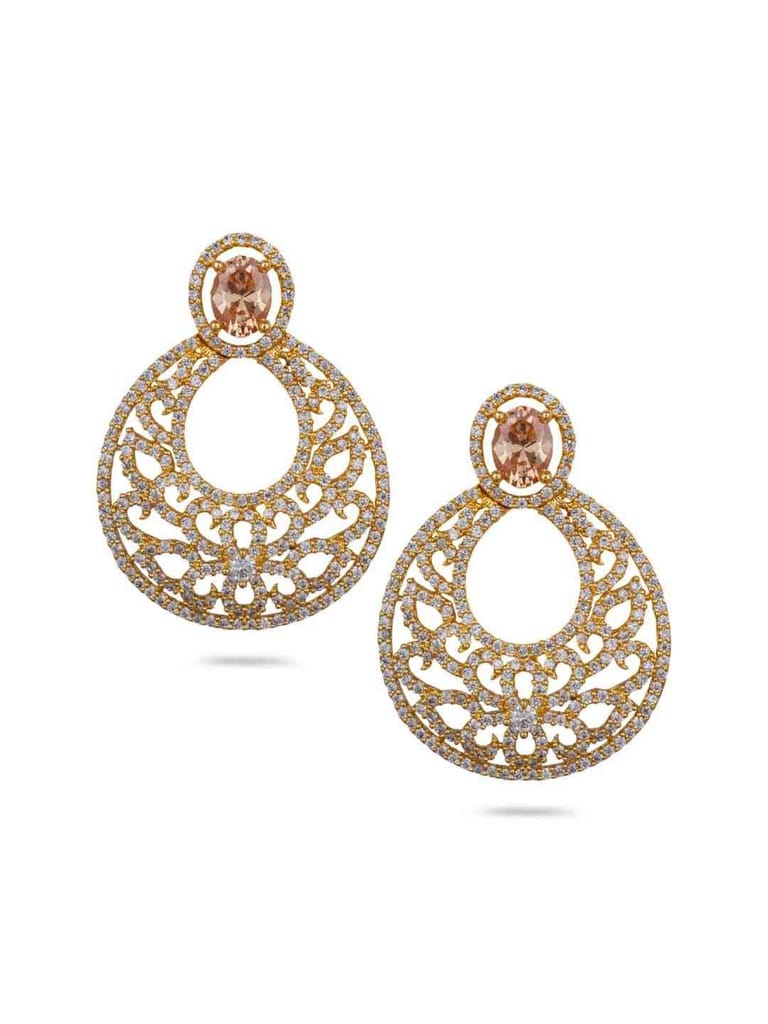 Cubic Zirconia Earring in Gold Finish - CNB2732