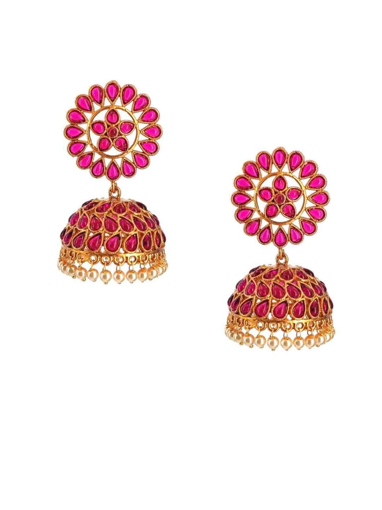 Traditional Jhumka Earring in Gold Finish - CNB2800