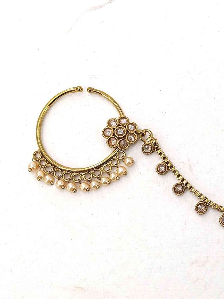 Traditional Nose Ring in Oxidised Gold Finish - CNB2270