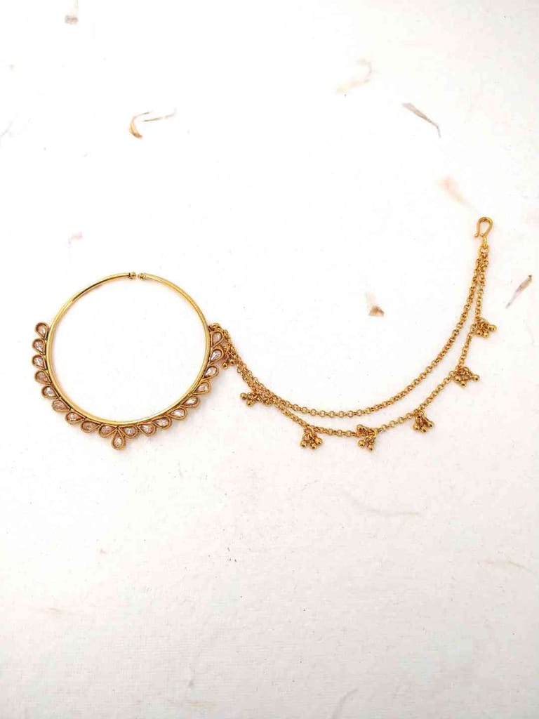 Traditional Nose Ring in Gold Finish - CNB2274