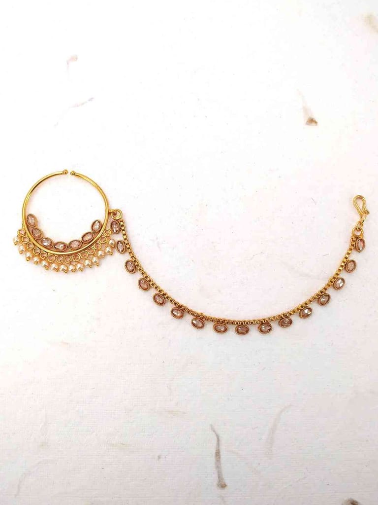 Traditional Nose Ring in Gold Finish - CNB2275