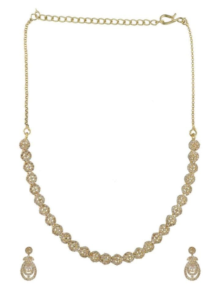 AD Necklace Set in Gold Finish - CNB1135