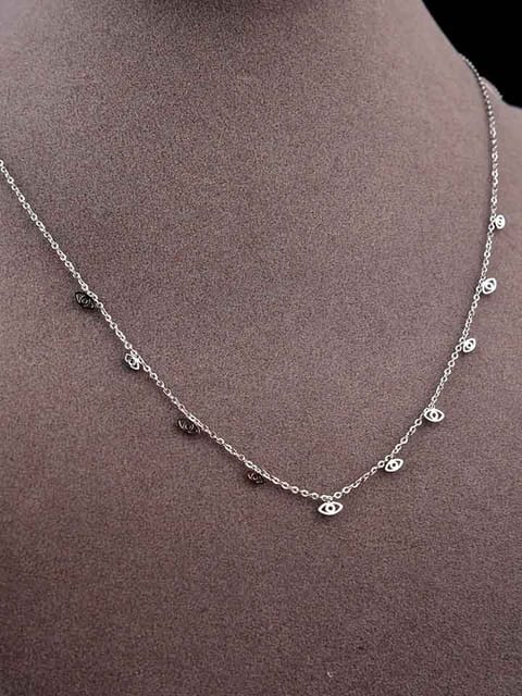 Western Necklace in Silver color and Rhodium finish - CNB3890