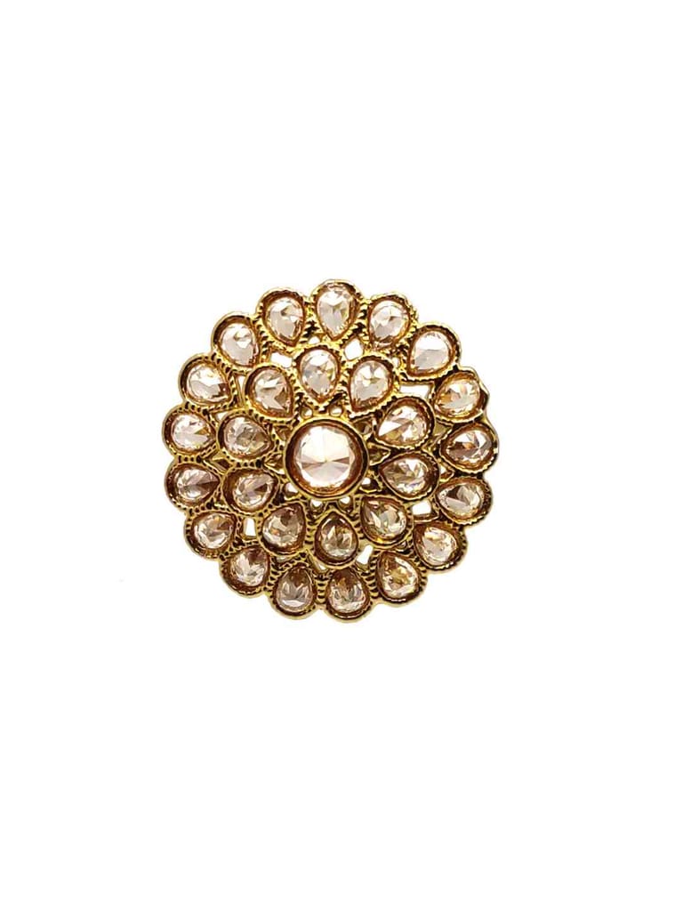 Reverse AD Finger Ring in LCT/Champagne color - CNB1853