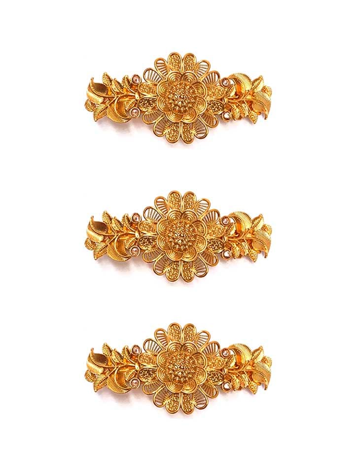 Antique Hair Clip in Gold finish - CNB5921