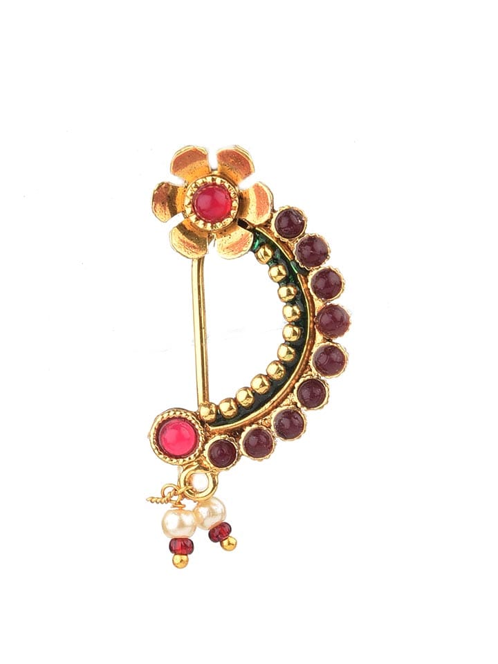 Antique Nose Ring in Gold finish - CNB6386