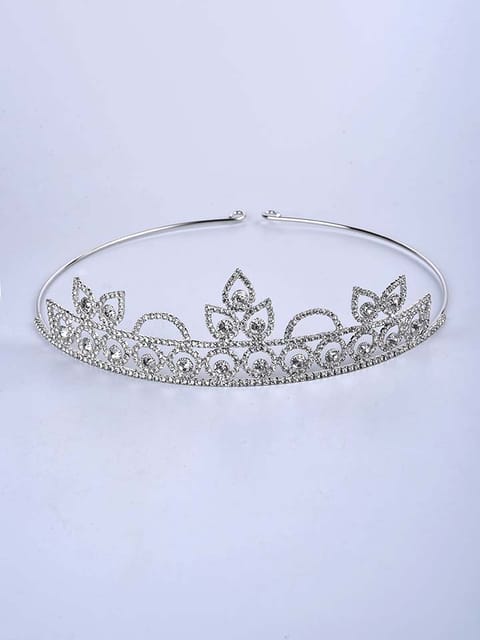 Setting Stone Crown / Tiaras in White color - CNB7148