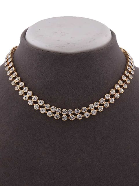 Western Necklace in White color and Gold finish - CNB15226