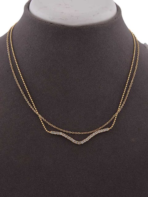 Western Necklace in White color and Gold finish - CNB15247