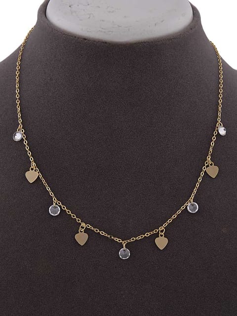 Western Necklace in White color and Gold finish - CNB15249