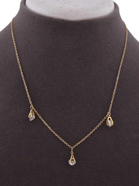 Western Necklace in White color and Gold finish - CNB15262