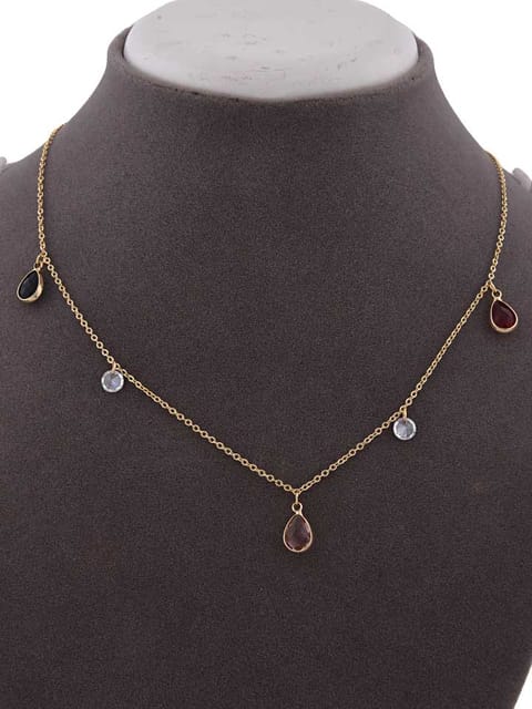 Western Necklace in Multicolor color and Gold finish - CNB15267