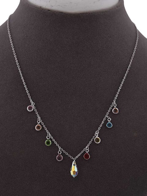 Western Necklace in Multicolor color and Rhodium finish - CNB15271