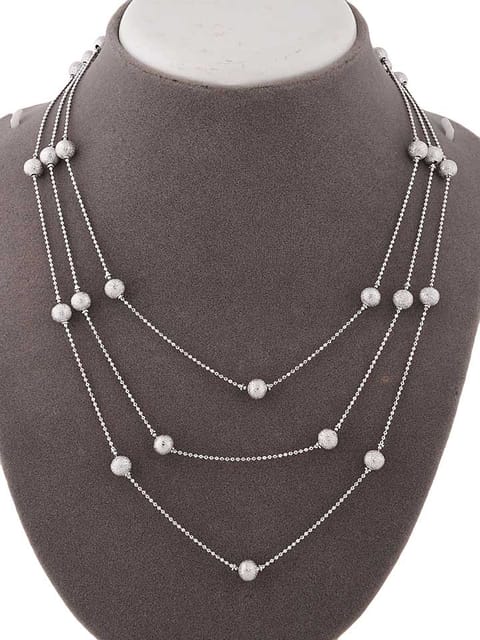 Western Necklace in Silver color and Rhodium finish - CNB15133