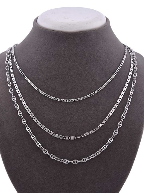 Western Necklace in Silver color and Rhodium finish - CNB15153