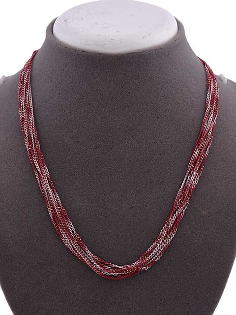 Western Necklace in Red color and Gold finish - CNB15176