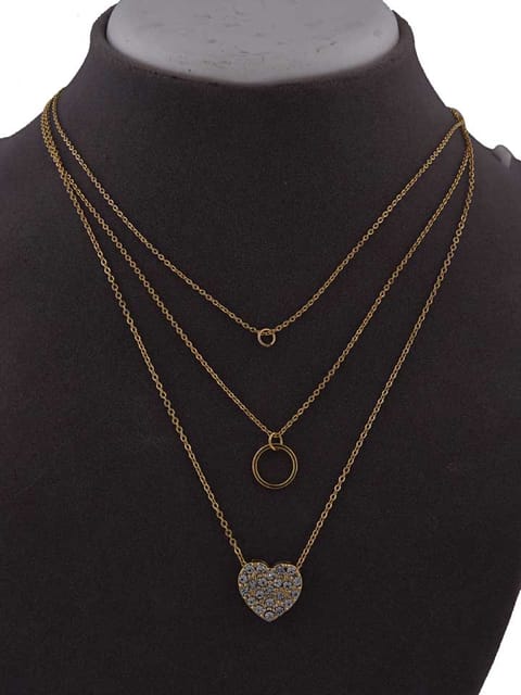Western Necklace in White color and Gold finish - CNB15378