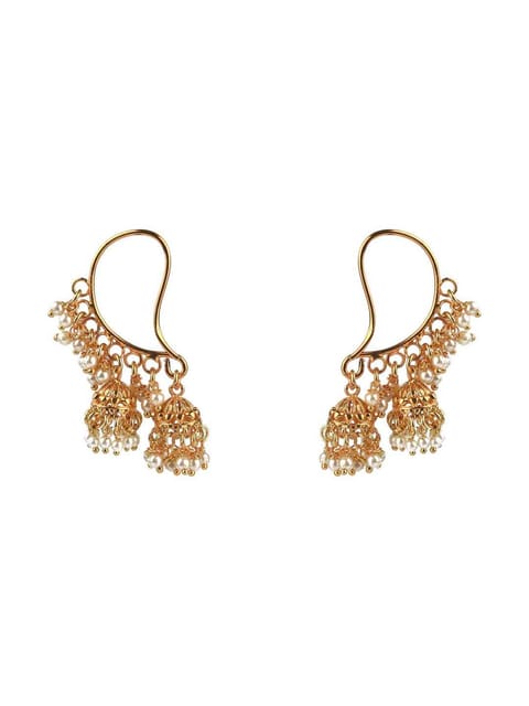 Antique Jhumka Earrings in Gold finish - CNB15464