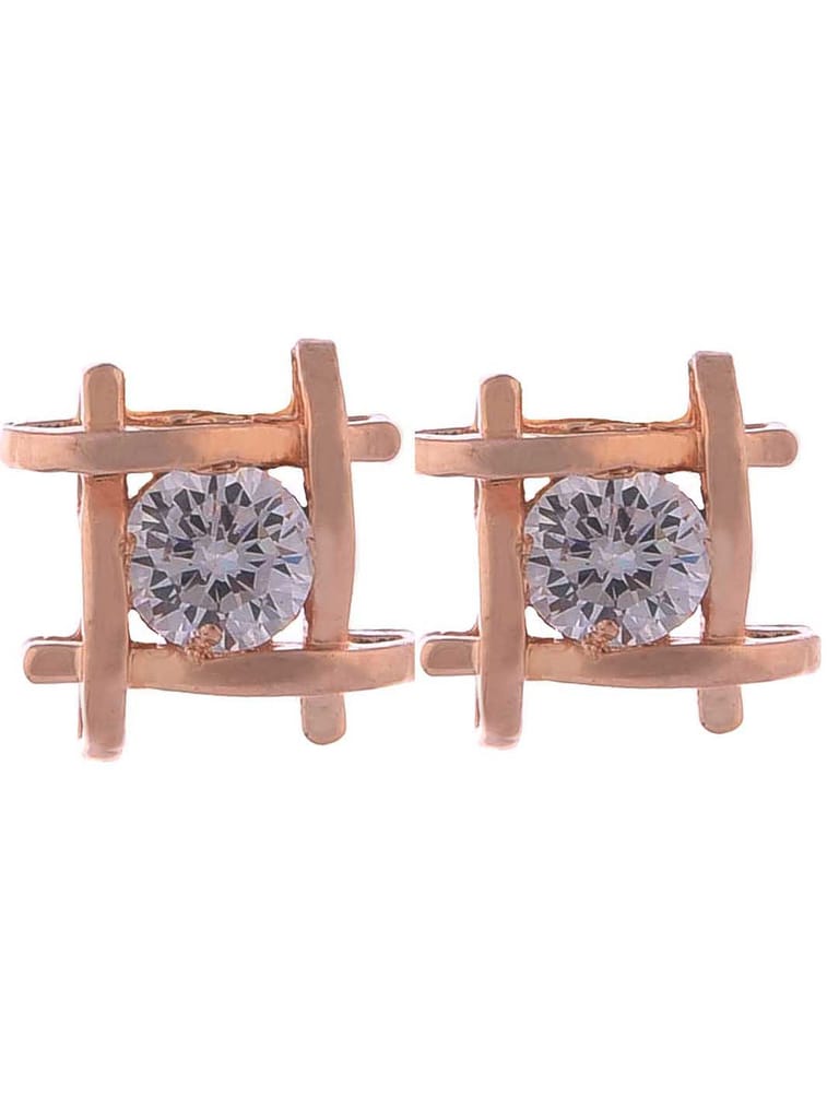 AD / CZ Tops / Studs in Rose Gold finish - CNB8141