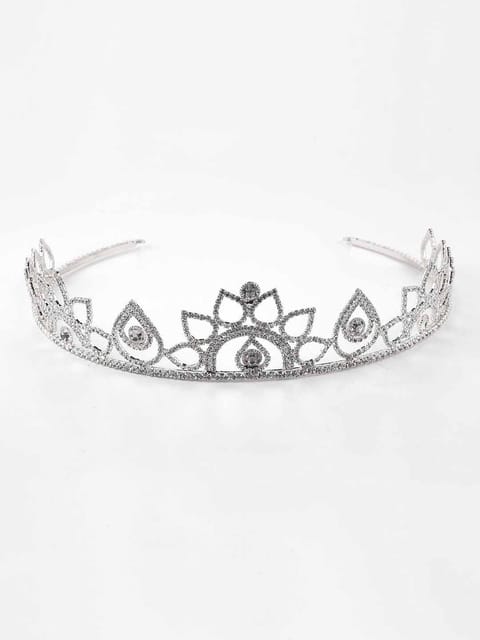 Setting Stone Crown / Tiaras in White color - CNB7123