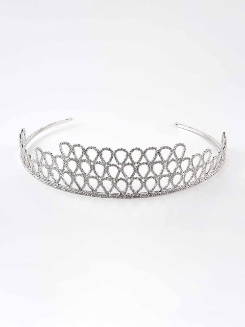 Setting Stone Crown / Tiaras in White color - CNB7125