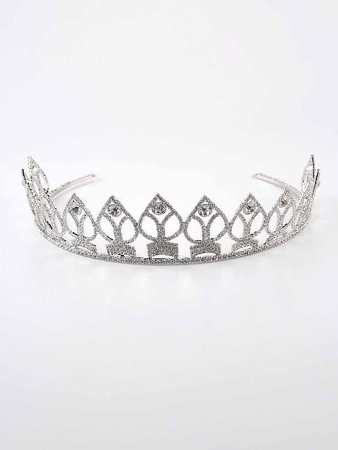 Setting Stone Crown / Tiaras in White color - CNB7129