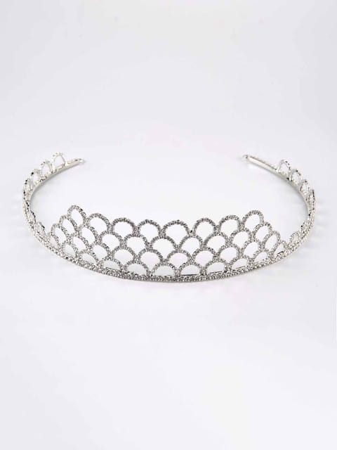 Setting Stone Crown / Tiaras in White color - CNB7133