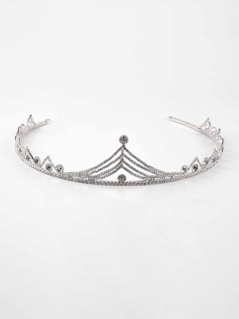 Setting Stone Crown / Tiaras in White color - CNB7131