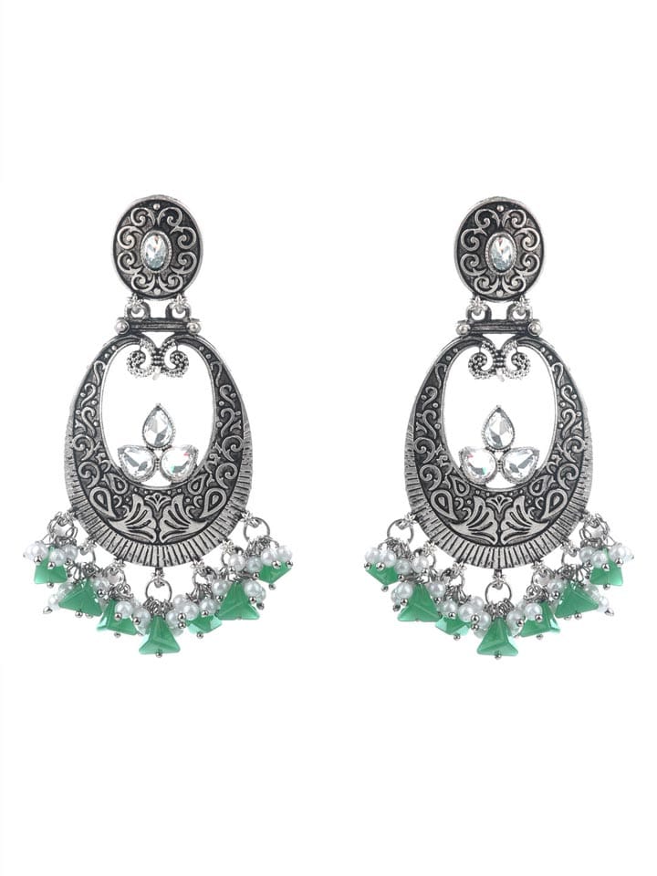 Antique Earrings in Oxidised Silver finish - CNB9615