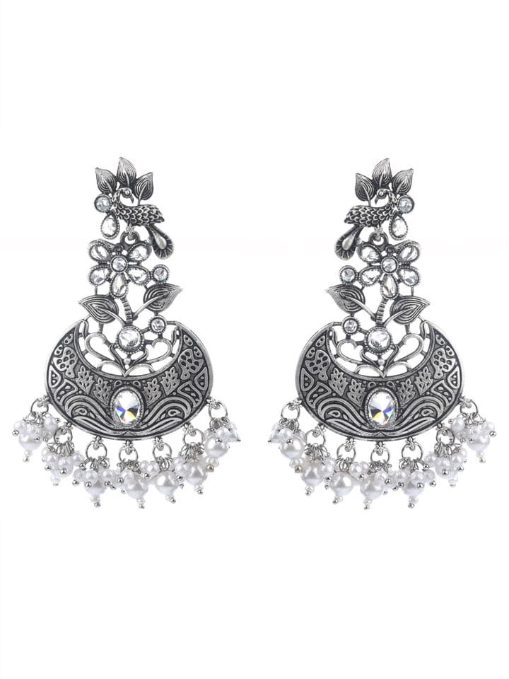 Antique Earrings in Oxidised Silver finish - CNB9635