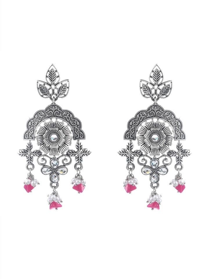 Antique Earrings in Oxidised Silver finish - CNB9666