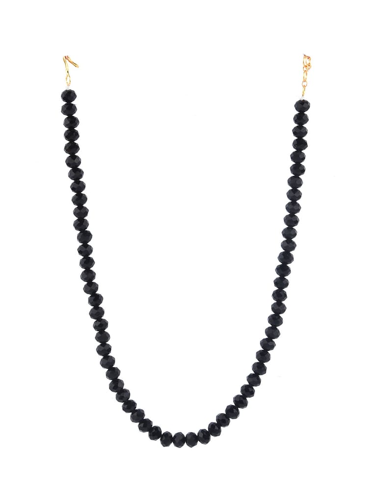 Traditional Mala in Black color and Gold finish - CNB9540